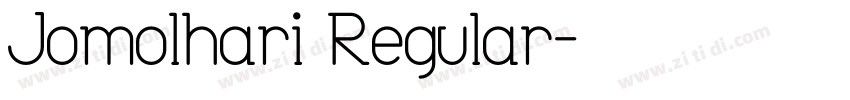 Jomolhari Regular字体转换